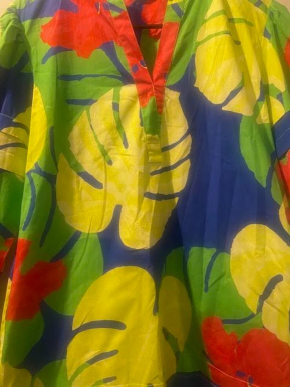 Maude Vivante Tropical Cotton Tunic Dress 100% Cotton Size Large - Picture 5 of 7